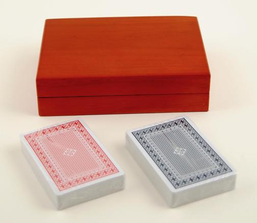 Engraved Executive 2 Deck Card Playing Set in Rosewood Storage Box