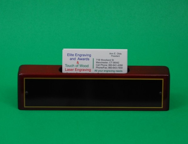 Nameplate with Business Card Holder