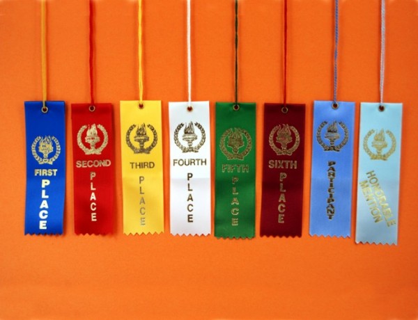Victory Torch Square Top Ribbons