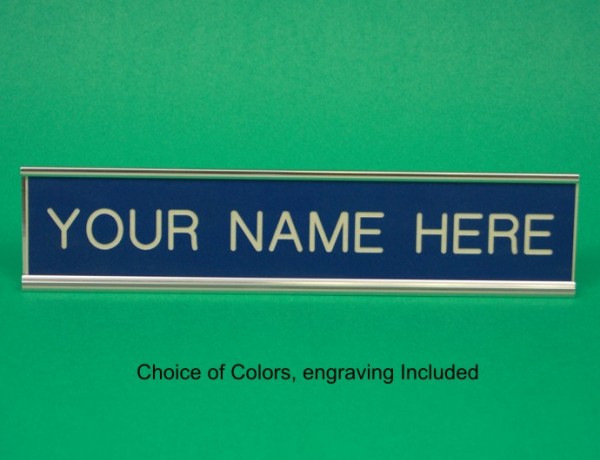 Nameplate, Aluminum, Choice of Engravers Plastic